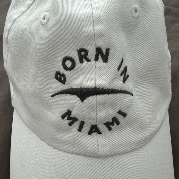 NWOT White Born in Miami Hat - Picture 2 of 4